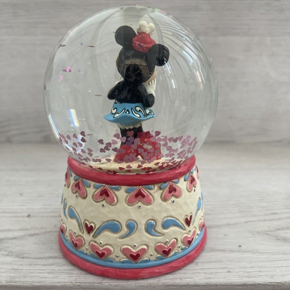 NEW Enesco -Jim Shore- Disney Traditions I Heart You Minnie Mouse Globe 4059187 - Picture 5 of 12